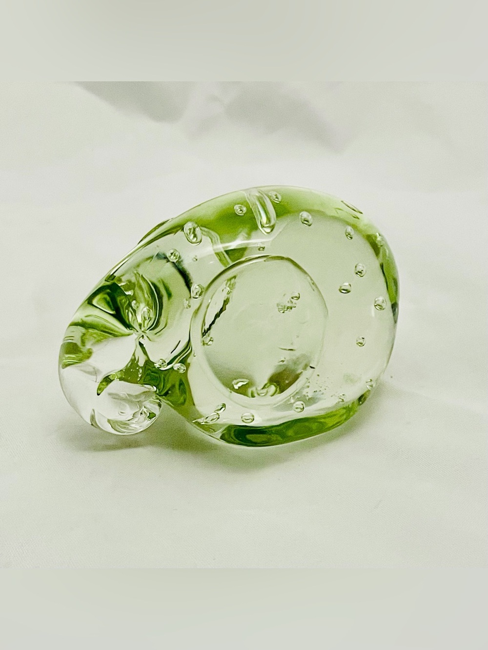 Elegant Green Glass Elephant Figurine